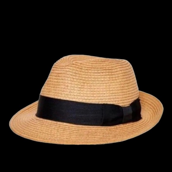 TALULA Aritzia Fedora Azure Skies Pelham Straw hat S/M - Picture 3 of 11